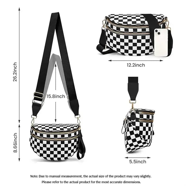 Checkered Crossbody Bum Bag