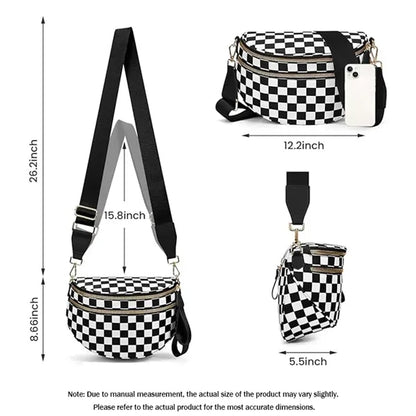 Checkered Crossbody Bum Bag