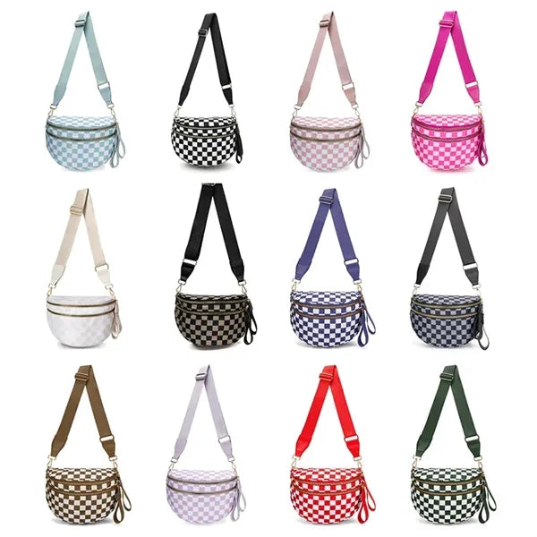 Checkered Crossbody Bum Bag
