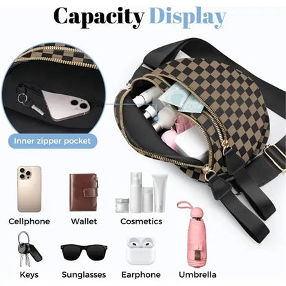 Checkered Crossbody Bum Bag