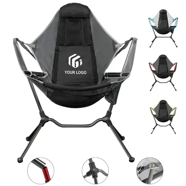 Portable folding rocker outdoor camping beach chair