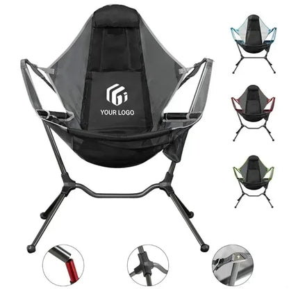 Portable folding rocker outdoor camping beach chair