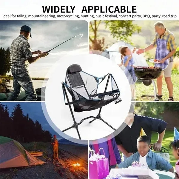Portable folding rocker outdoor camping beach chair