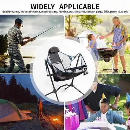 Portable folding rocker outdoor camping beach chair