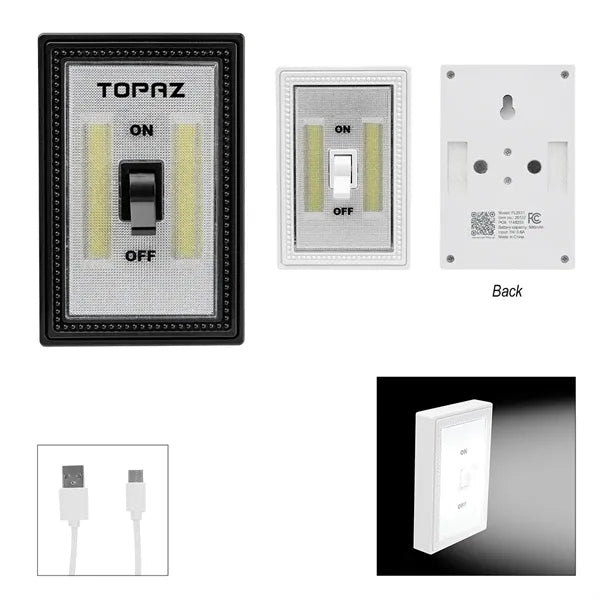 Rechargeable COB Flip Switch Night Light