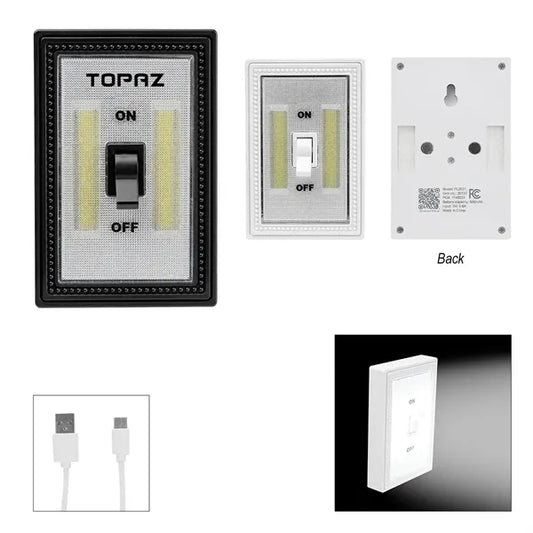 Rechargeable COB Flip Switch Night Light
