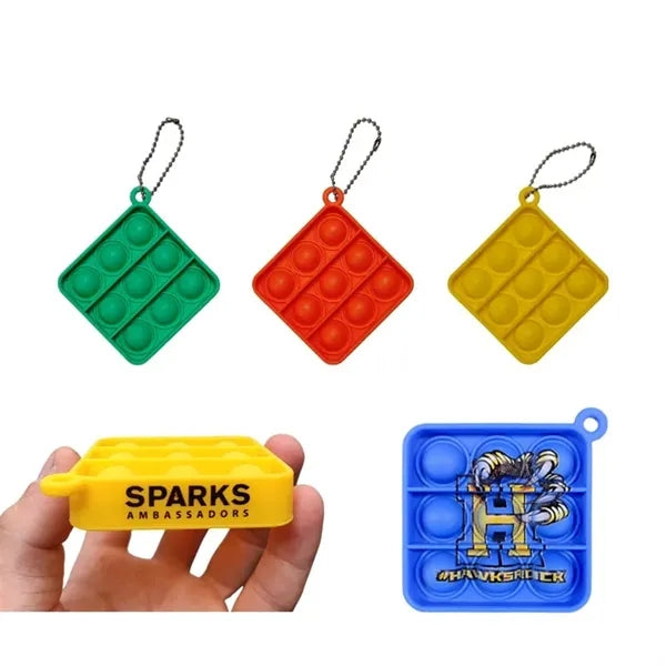 Silicone Pop Fidget Keychain