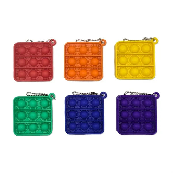 Silicone Pop Fidget Keychain
