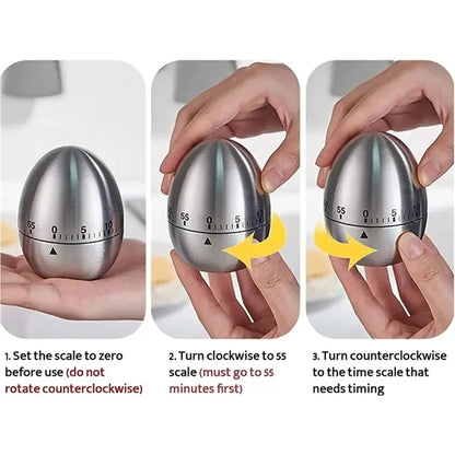 Kitchen Timer Stainless Steel Mechanical