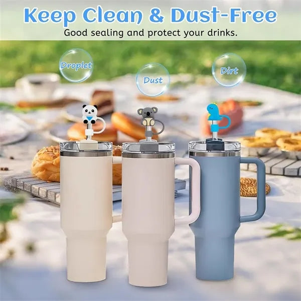 Silicone Straw Topper Custom Shape