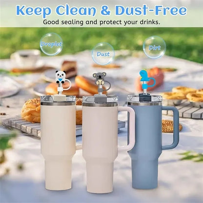 Silicone Straw Topper Custom Shape