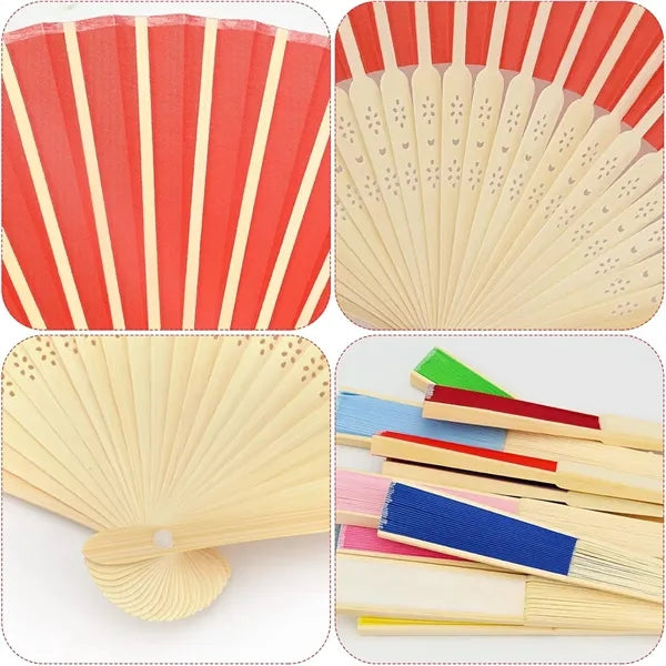 Full-color Bamboo Paper Fan Handheld