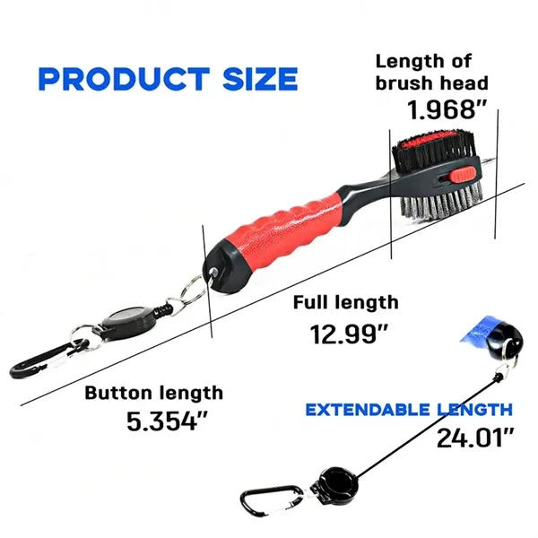 Ergonomic Handle Golf Club Brush Groove Cleaner