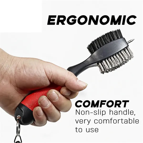 Ergonomic Handle Golf Club Brush Groove Cleaner