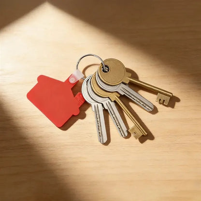 House Shaped Soft PVC Key Tag With  Ring