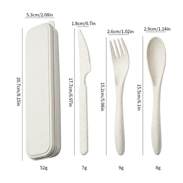 Wheat Straw Portable Tableware Set