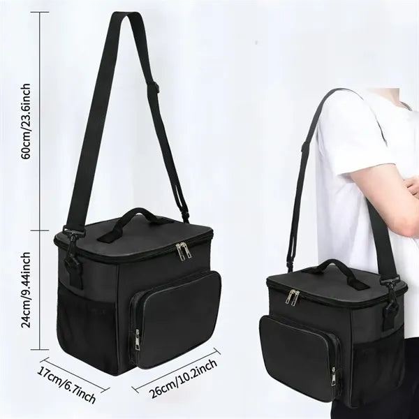 Portable Oxford Insulated Tote Bag with Handle & Strap