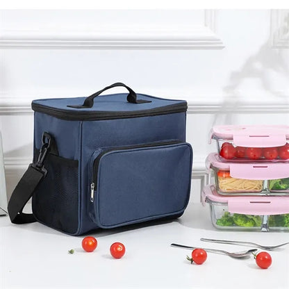 Portable Oxford Insulated Tote Bag with Handle & Strap