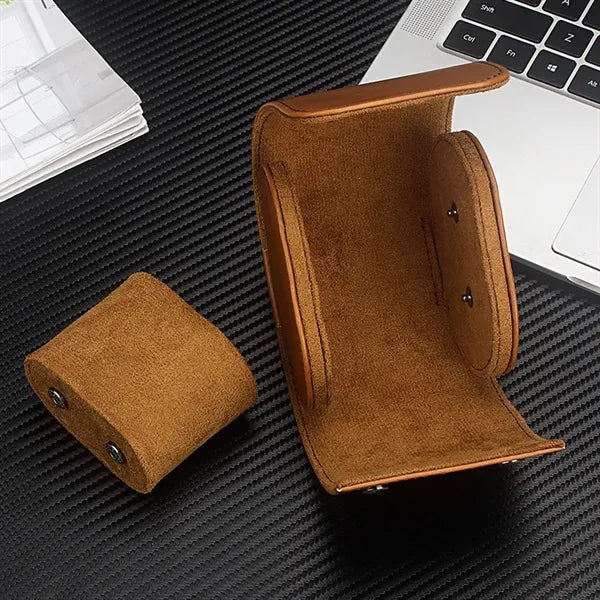Portable PU Leather Watch Storage Box