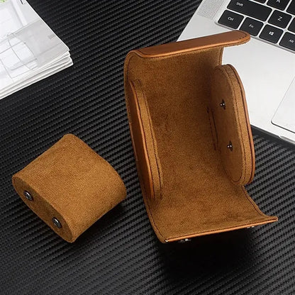 Portable PU Leather Watch Storage Box