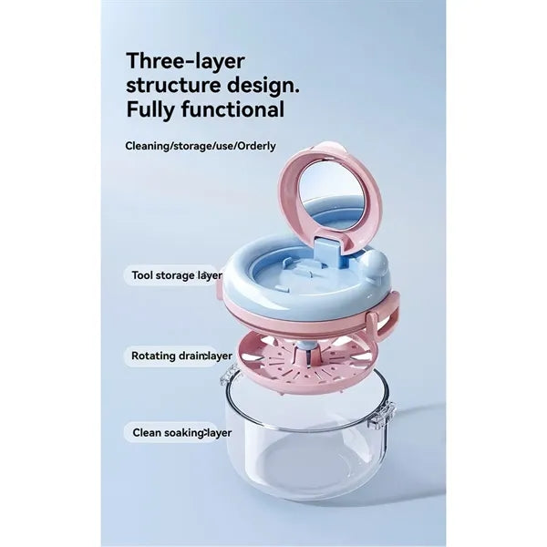 2-in-1 Handheld Orthodontic Cleaner with Mirror Storage Case