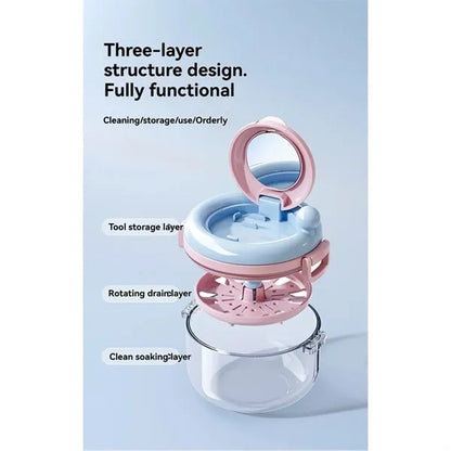 2-in-1 Handheld Orthodontic Cleaner with Mirror Storage Case