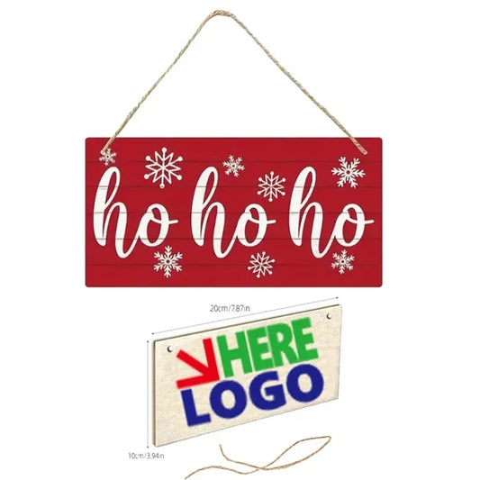 Wooden Merry Christmas Hanging Door Sign