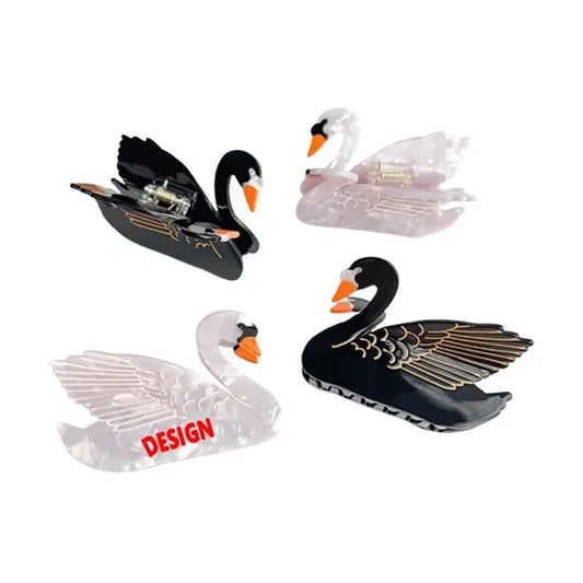 Swan Shaped Hair Claw Clip