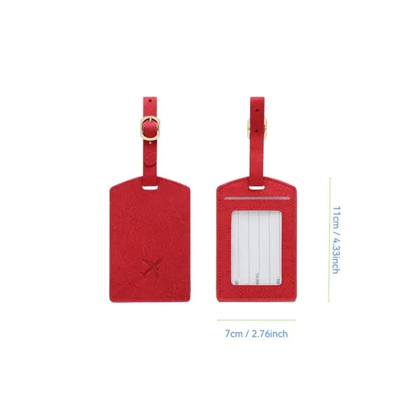 Leather Luggage Tag Round Travel Box Signboard