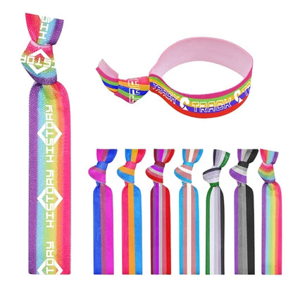 Colorful Rainbow Elastic Knotted Hair Ties