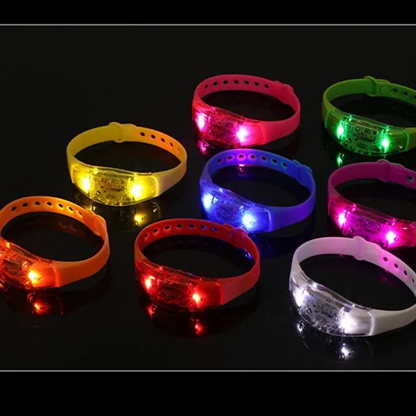 LED Silicone Voice-Activated Glowing Bracelet