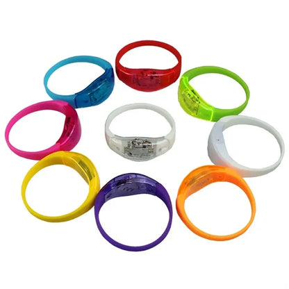 LED Silicone Voice-Activated Glowing Bracelet