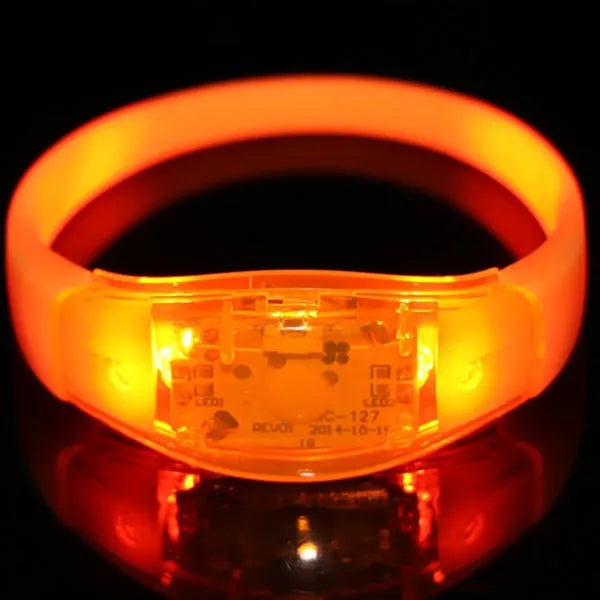 LED Silicone Voice-Activated Glowing Bracelet