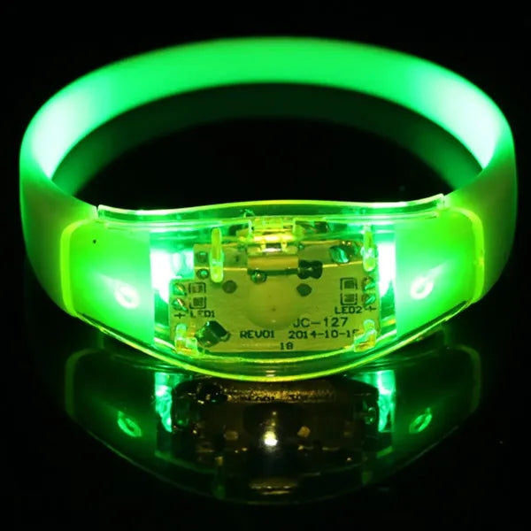 LED Silicone Voice-Activated Glowing Bracelet