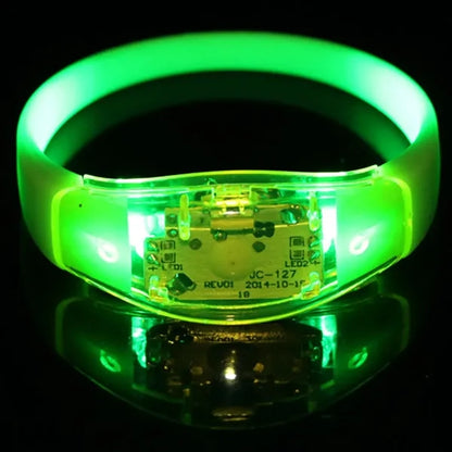LED Silicone Voice-Activated Glowing Bracelet