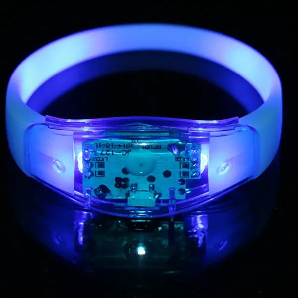 LED Silicone Voice-Activated Glowing Bracelet