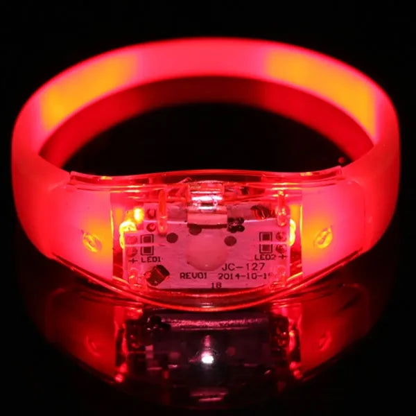 LED Silicone Voice-Activated Glowing Bracelet