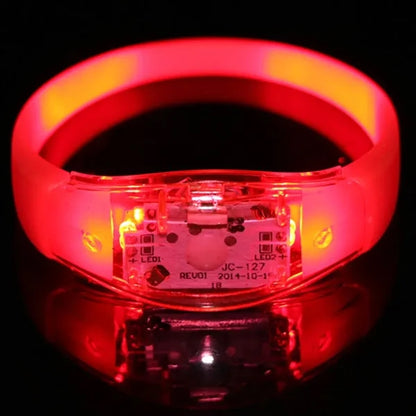LED Silicone Voice-Activated Glowing Bracelet