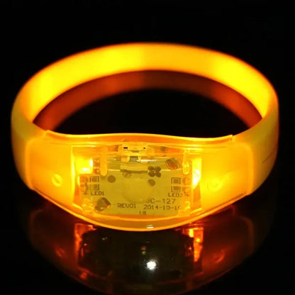 LED Silicone Voice-Activated Glowing Bracelet