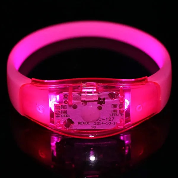 LED Silicone Voice-Activated Glowing Bracelet