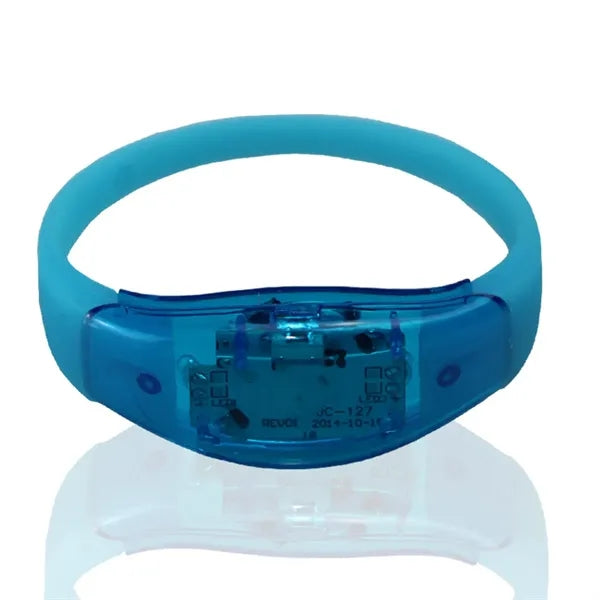 LED Silicone Voice-Activated Glowing Bracelet