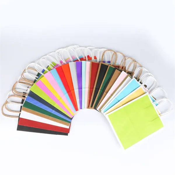 Multi-Color Kraft Paper Bags for Gifts and Packaging