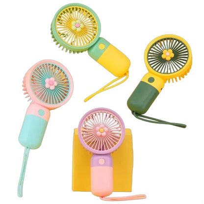 USB Mini Handheld Fan Rechargeable with Phone Stand