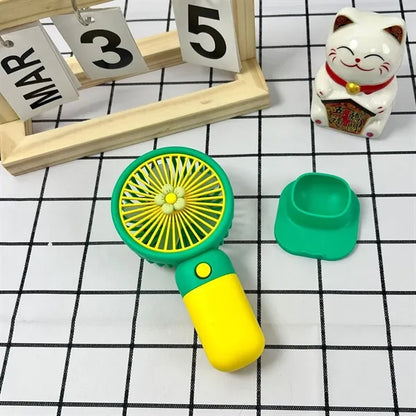 USB Mini Handheld Fan Rechargeable with Phone Stand