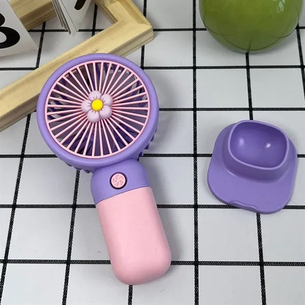 USB Mini Handheld Fan Rechargeable with Phone Stand