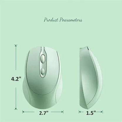 Silent Dual Mode Wireless Mouse 2.4G Rechargeable USB