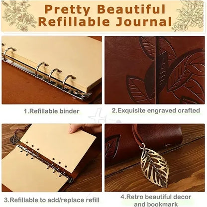 Refillable Leather Journal Notebook