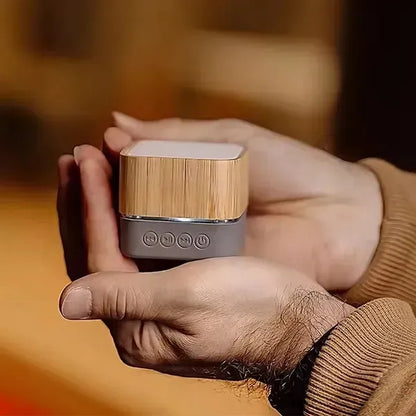 RGB Light Bamboo Wireless Speaker with TF Slot