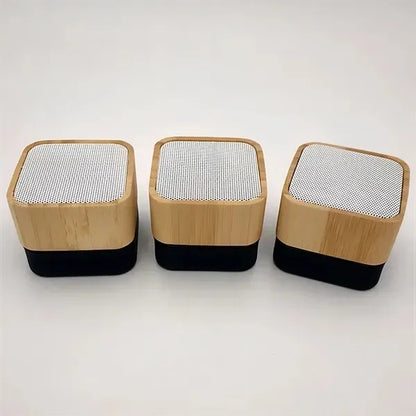 RGB Light Bamboo Wireless Speaker with TF Slot