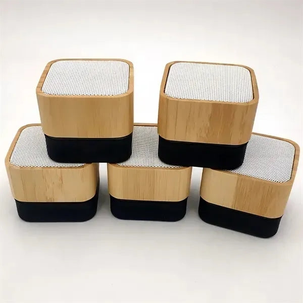 RGB Light Bamboo Wireless Speaker with TF Slot